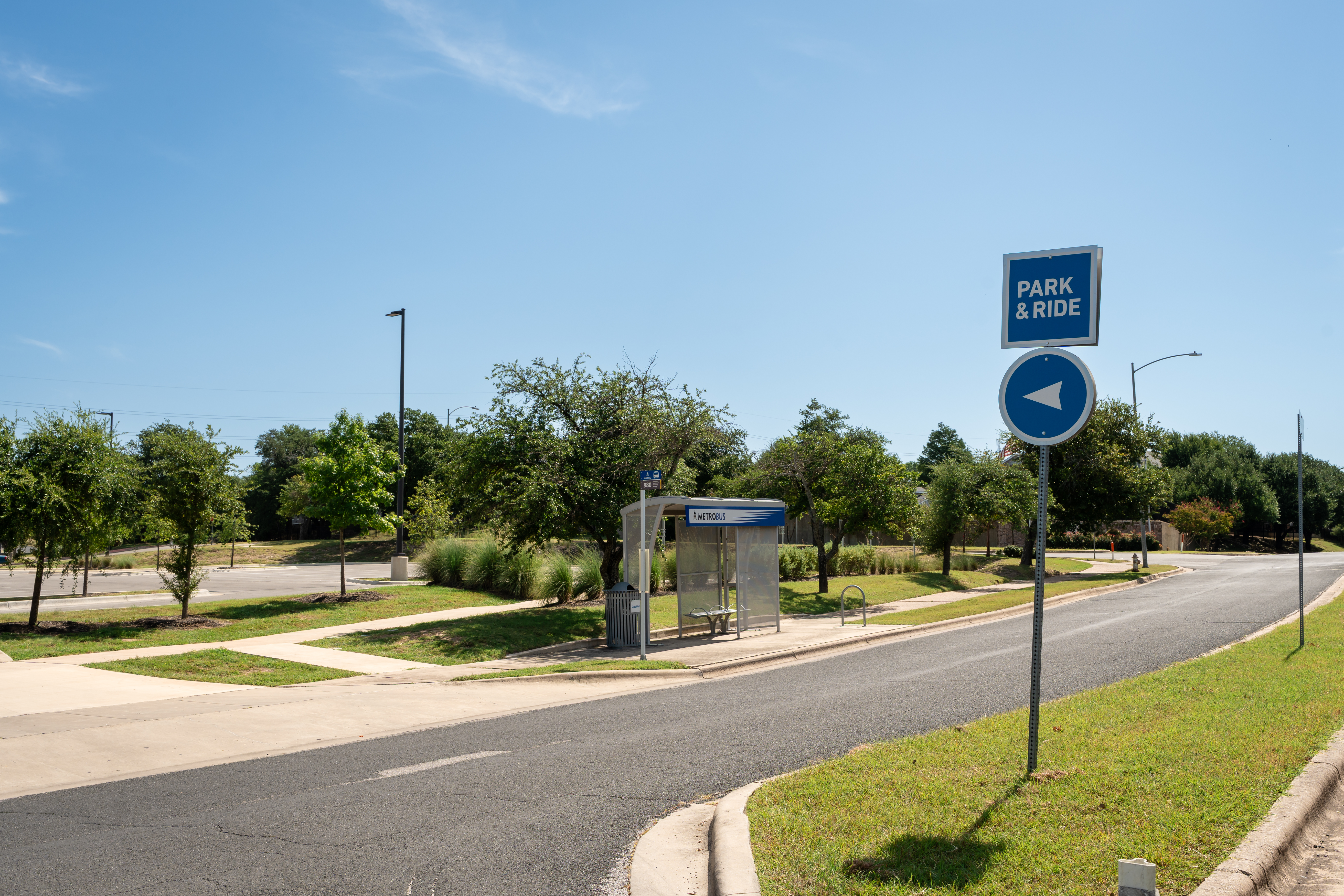 Park and ride sign