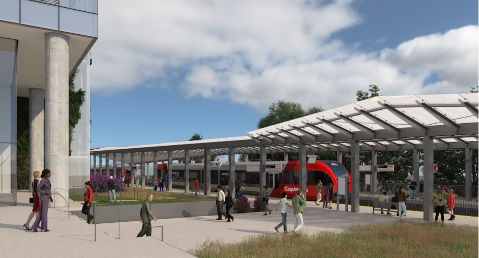 Rendering of the future CapMetro Rail North Burnet/Uptown Station
