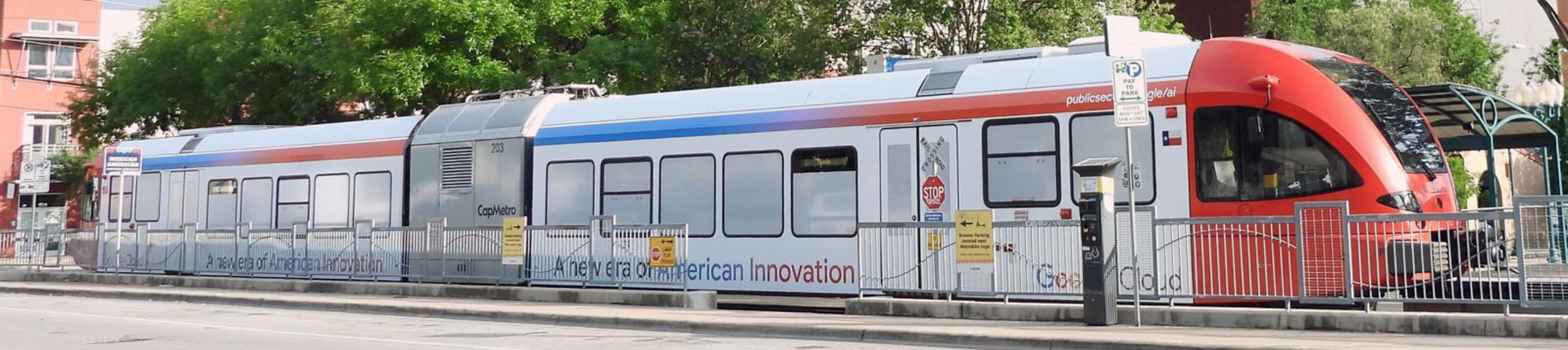 Google Advertisement on CapMetro train