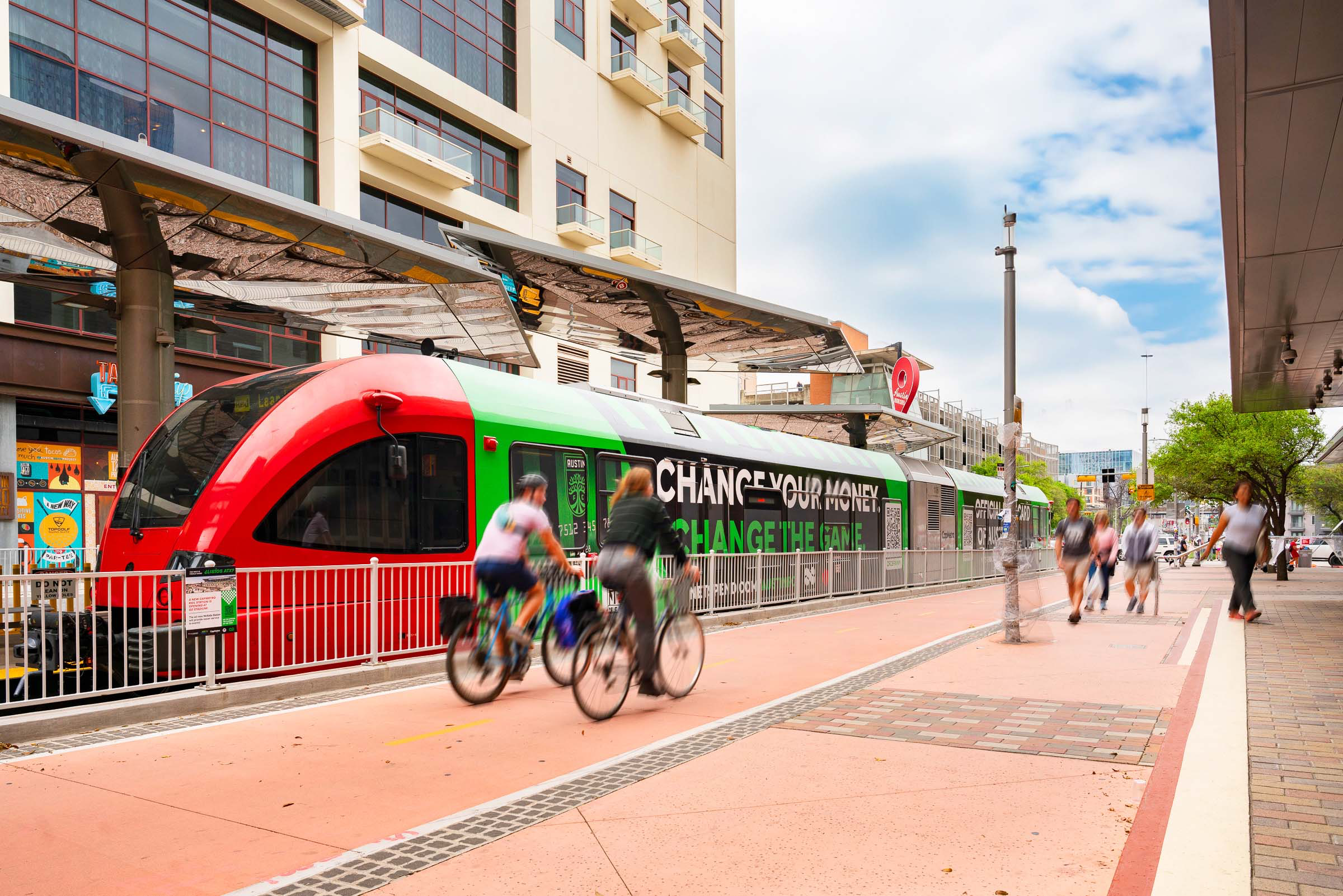 Advertisement on CapMetro Rail