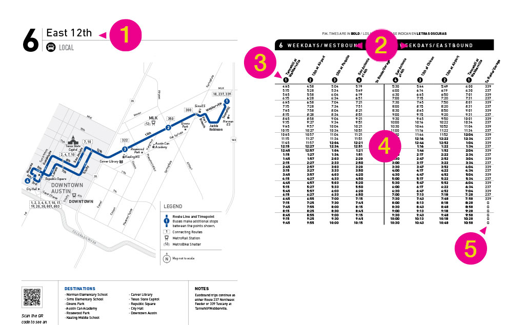 printed schedule diagram