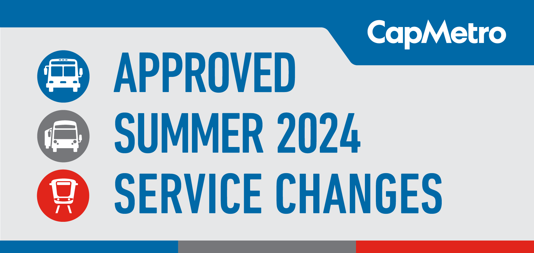 Approved summer service changes graphic