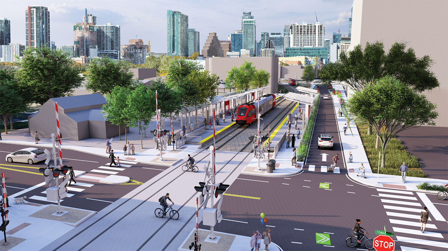 Plaza Saltillo station rendering