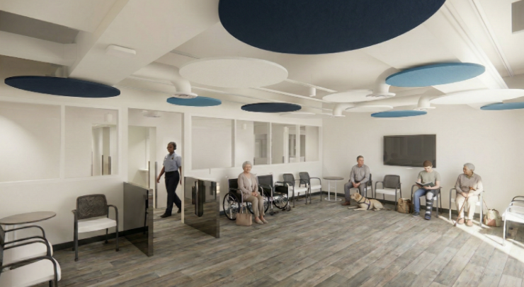 CapMetro Paratransit Eligibility Center. Architectural rendering of the new customer lobby