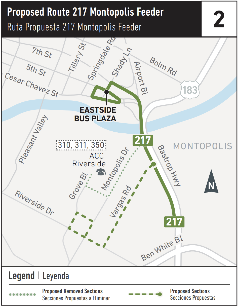 map of proposed route 217 changes