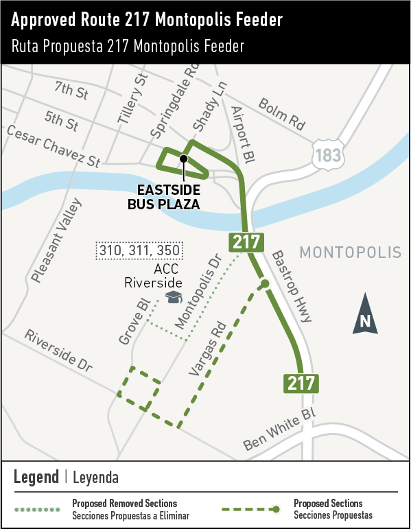 map of proposed route 217 changes