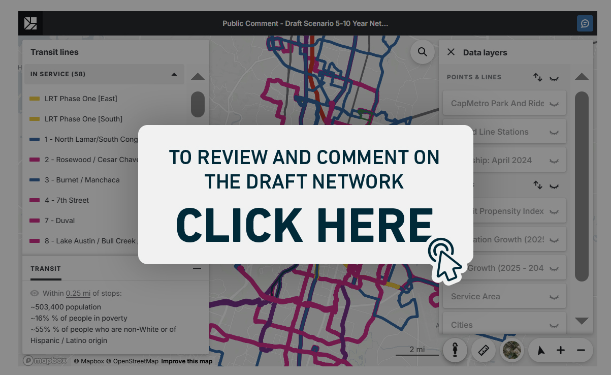 Click to comment on the Transit Plan 2035 Draft Network