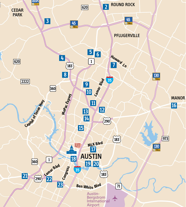 park and ride locations map