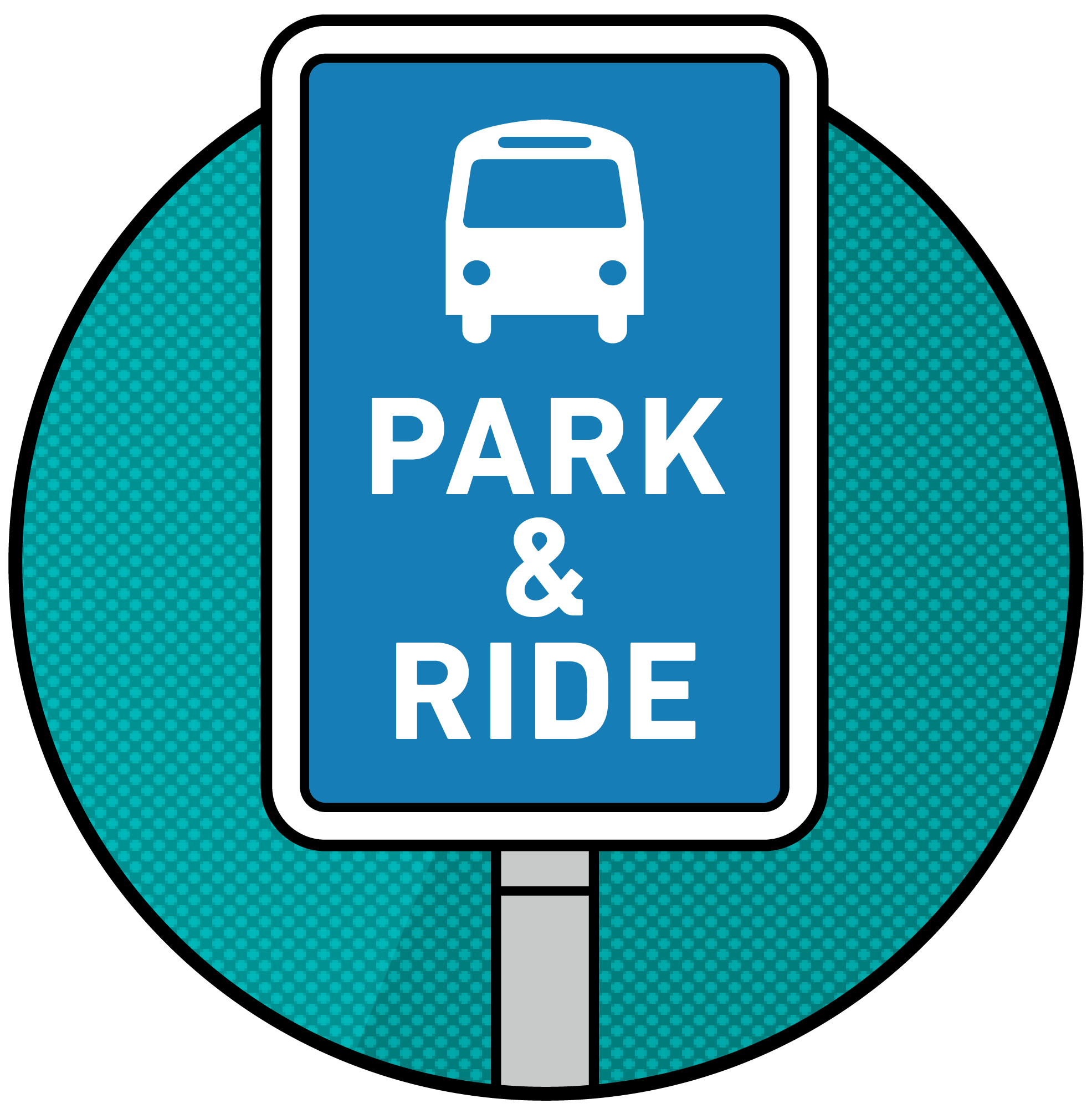 Illustration of a Park and Ride sign by CapMetro