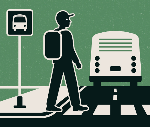 graphic: cross the street after the bus