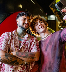 People taking a selfie